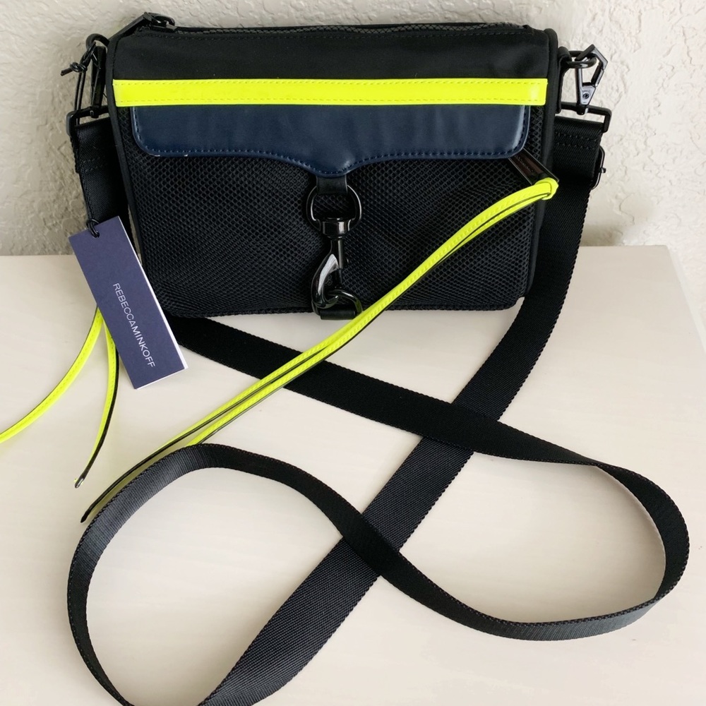 Rebecca Minkoff mini Mac black neon crossbody